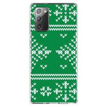 DistinctInk® Clear Shockproof Hybrid Case for Apple iPhone / Samsung Galaxy / Google Pixel - Green White Ugly Christmas Sweater