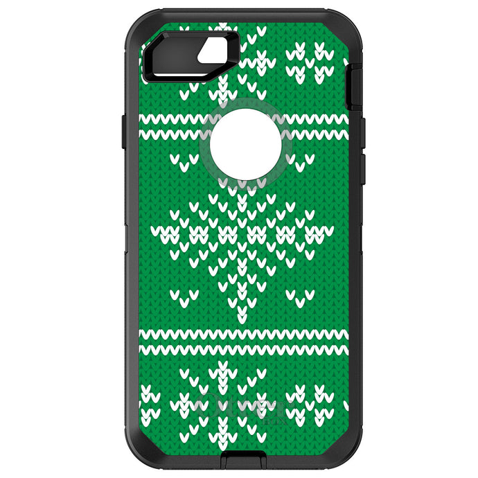 DistinctInk™ OtterBox Defender Series Case for Apple iPhone / Samsung Galaxy / Google Pixel - Green White Ugly Christmas Sweater