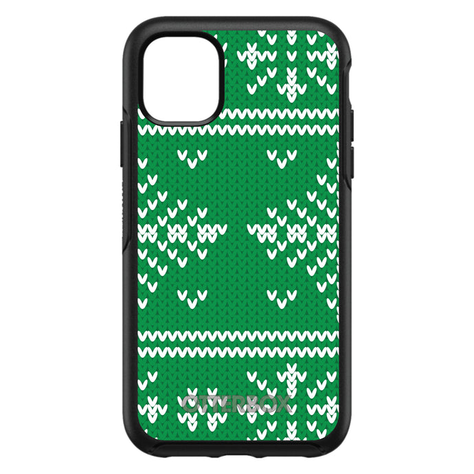 DistinctInk™ OtterBox Symmetry Series Case for Apple iPhone / Samsung Galaxy / Google Pixel - Green White Ugly Christmas Sweater