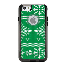 DistinctInk OtterBox Commuter Series Case for Apple iPhone or Samsung Galaxy - Green White Ugly Christmas Sweater