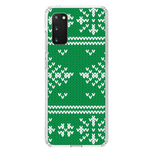 DistinctInk® Clear Shockproof Hybrid Case for Apple iPhone / Samsung Galaxy / Google Pixel - Green White Ugly Christmas Sweater