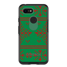 DistinctInk™ OtterBox Symmetry Series Case for Apple iPhone / Samsung Galaxy / Google Pixel - Green Red Ugly Christmas Sweater