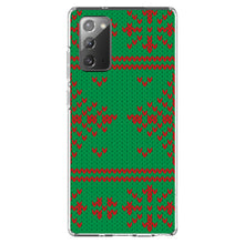 DistinctInk® Clear Shockproof Hybrid Case for Apple iPhone / Samsung Galaxy / Google Pixel - Green Red Ugly Christmas Sweater