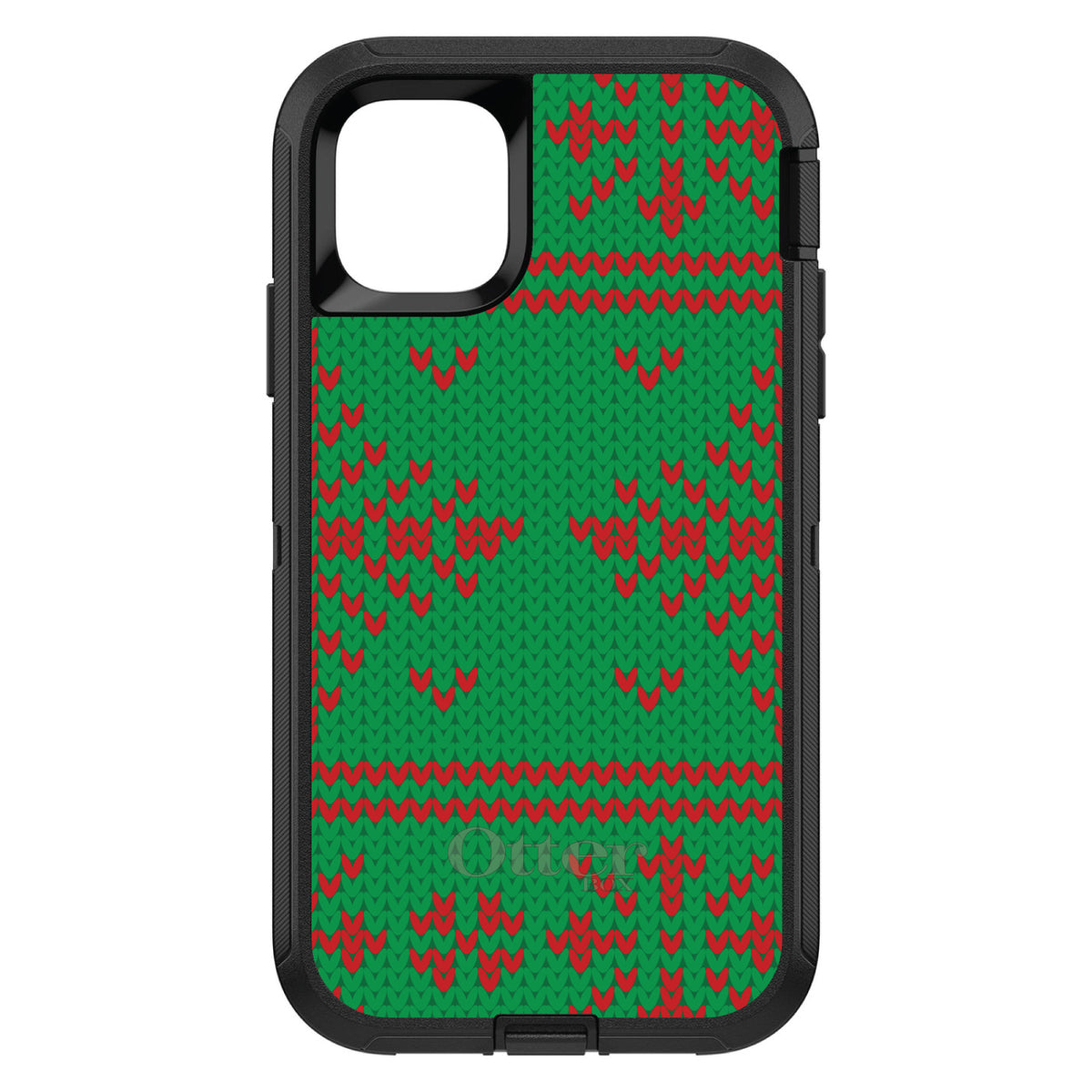 Green Red Ugly Christmas Sweater OtterBox Defender Case for iPhone & Galaxy, view 2