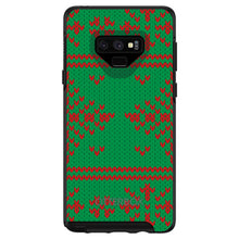 DistinctInk™ OtterBox Symmetry Series Case for Apple iPhone / Samsung Galaxy / Google Pixel - Green Red Ugly Christmas Sweater