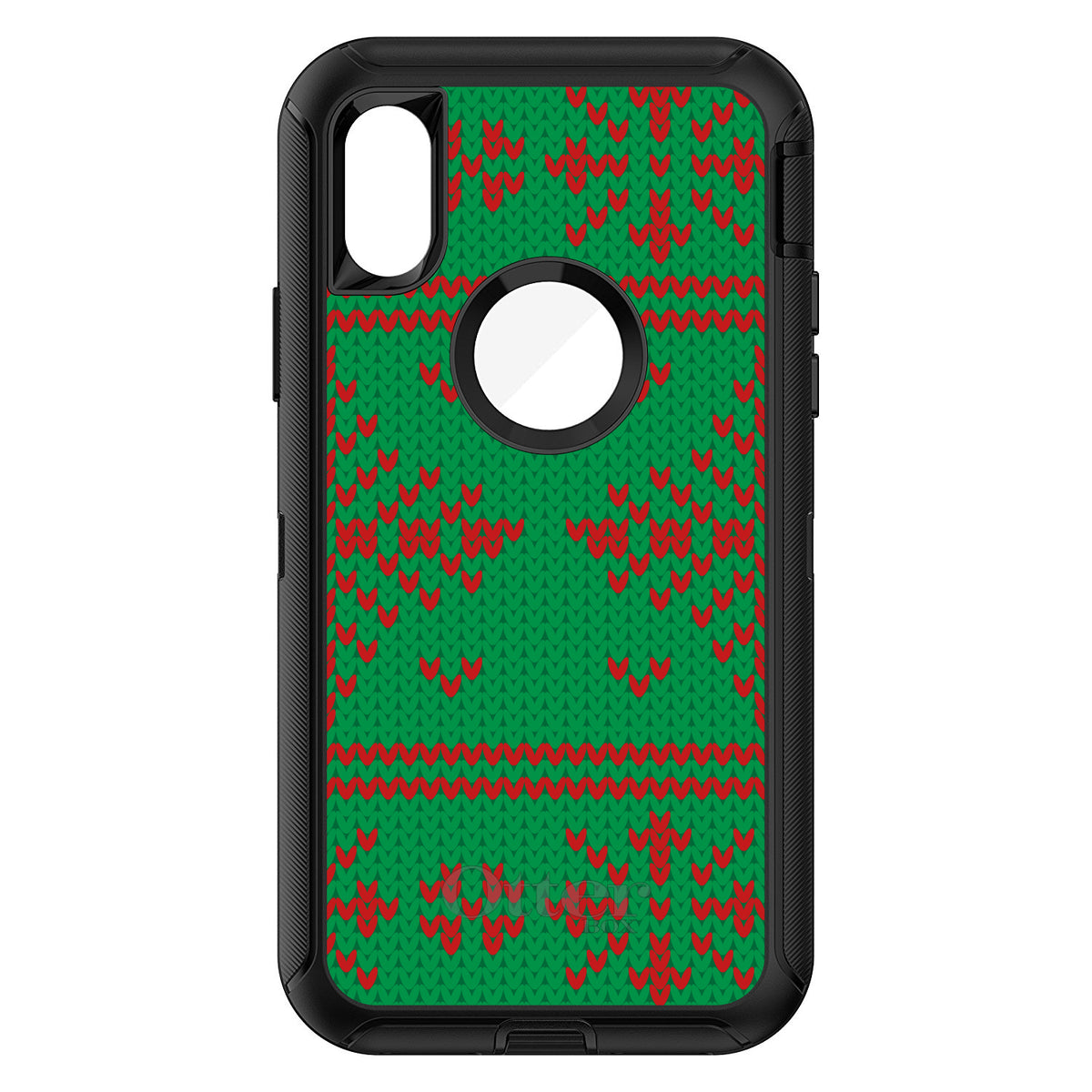 Green Red Ugly Christmas Sweater OtterBox Defender Case for iPhone & Galaxy, view 3
