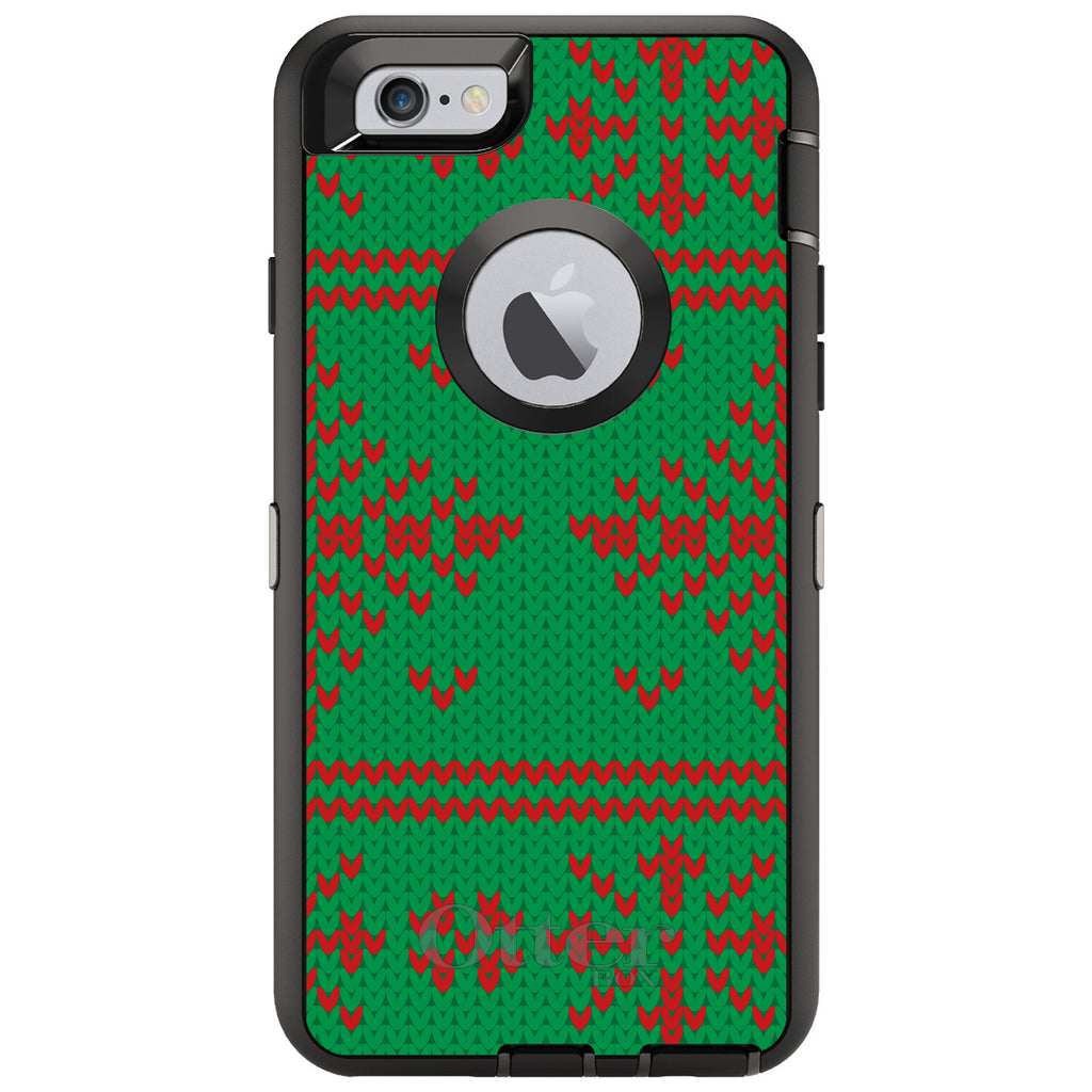 Green Red Ugly Christmas Sweater OtterBox Defender Case for iPhone & Galaxy, view 4