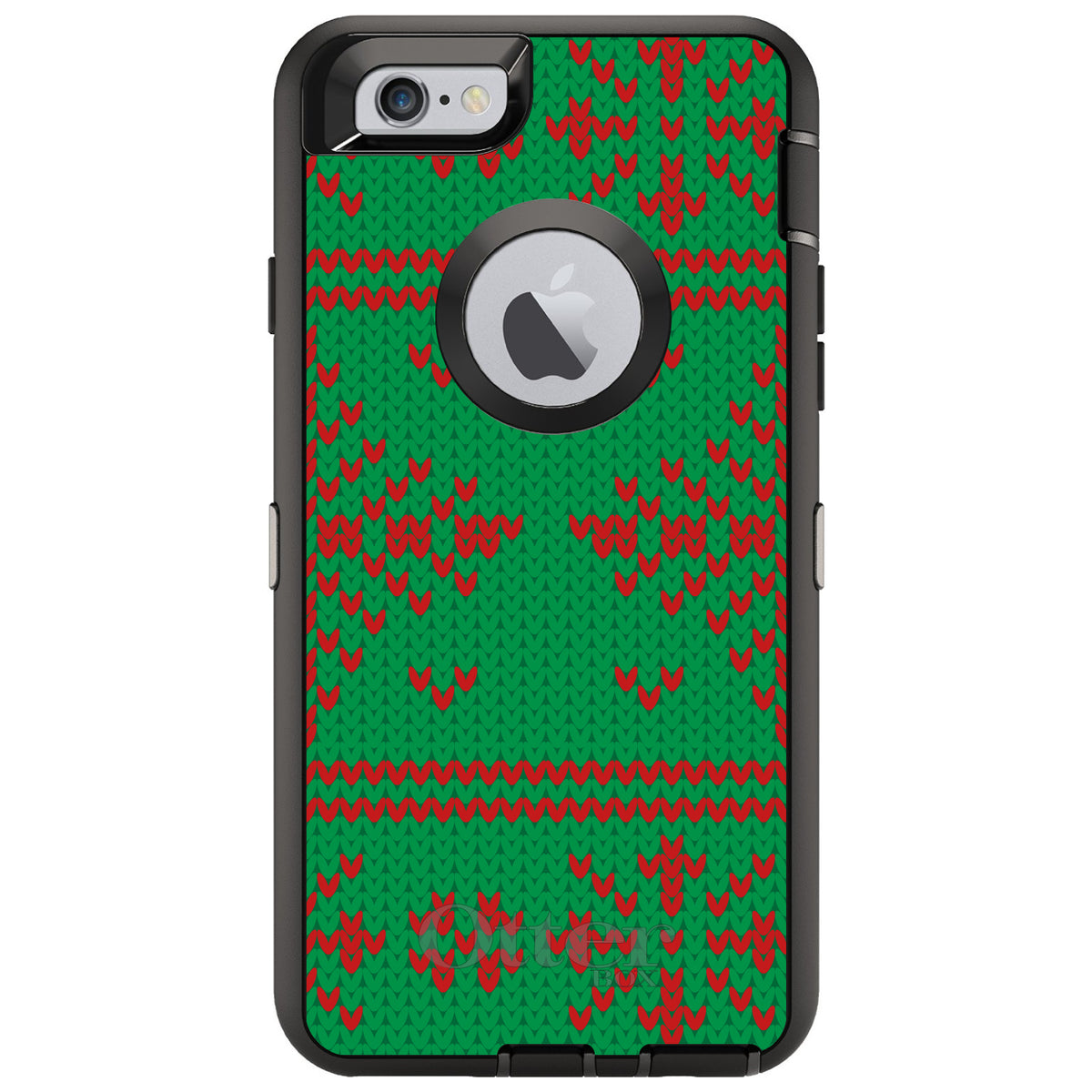 Green Red Ugly Christmas Sweater OtterBox Defender Case for iPhone & Galaxy, view 4