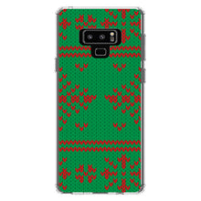 DistinctInk® Clear Shockproof Hybrid Case for Apple iPhone / Samsung Galaxy / Google Pixel - Green Red Ugly Christmas Sweater