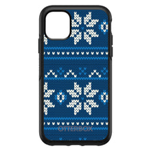 DistinctInk™ OtterBox Symmetry Series Case for Apple iPhone / Samsung Galaxy / Google Pixel - Blue White Ugly Hannukah Sweater
