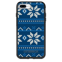 DistinctInk™ OtterBox Symmetry Series Case for Apple iPhone / Samsung Galaxy / Google Pixel - Blue White Ugly Hannukah Sweater