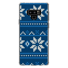 DistinctInk® Clear Shockproof Hybrid Case for Apple iPhone / Samsung Galaxy / Google Pixel - Blue White Ugly Hannukah Sweater