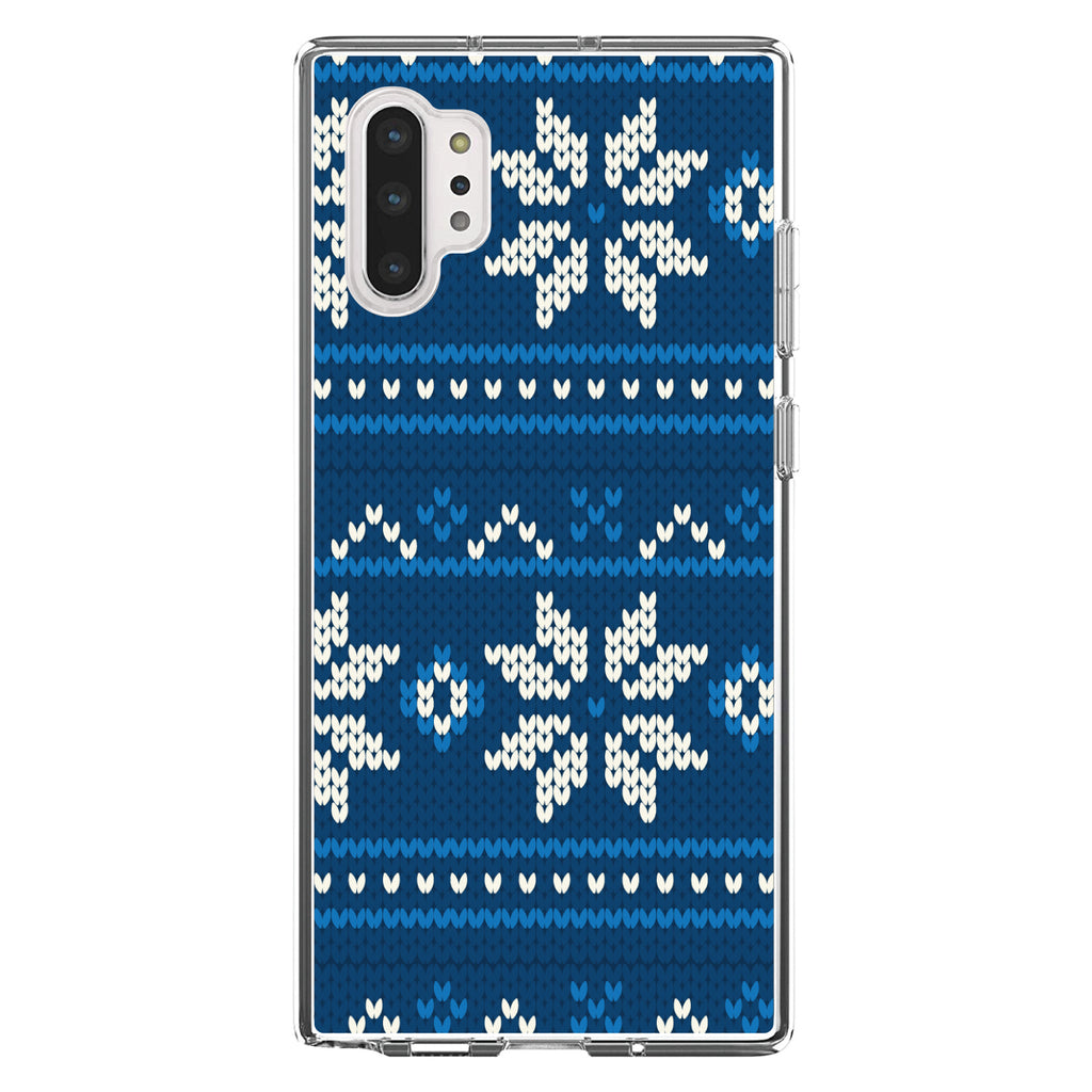 Blue White Ugly Hanukkah Sweater Clear Shockproof iPhone Case, view 10