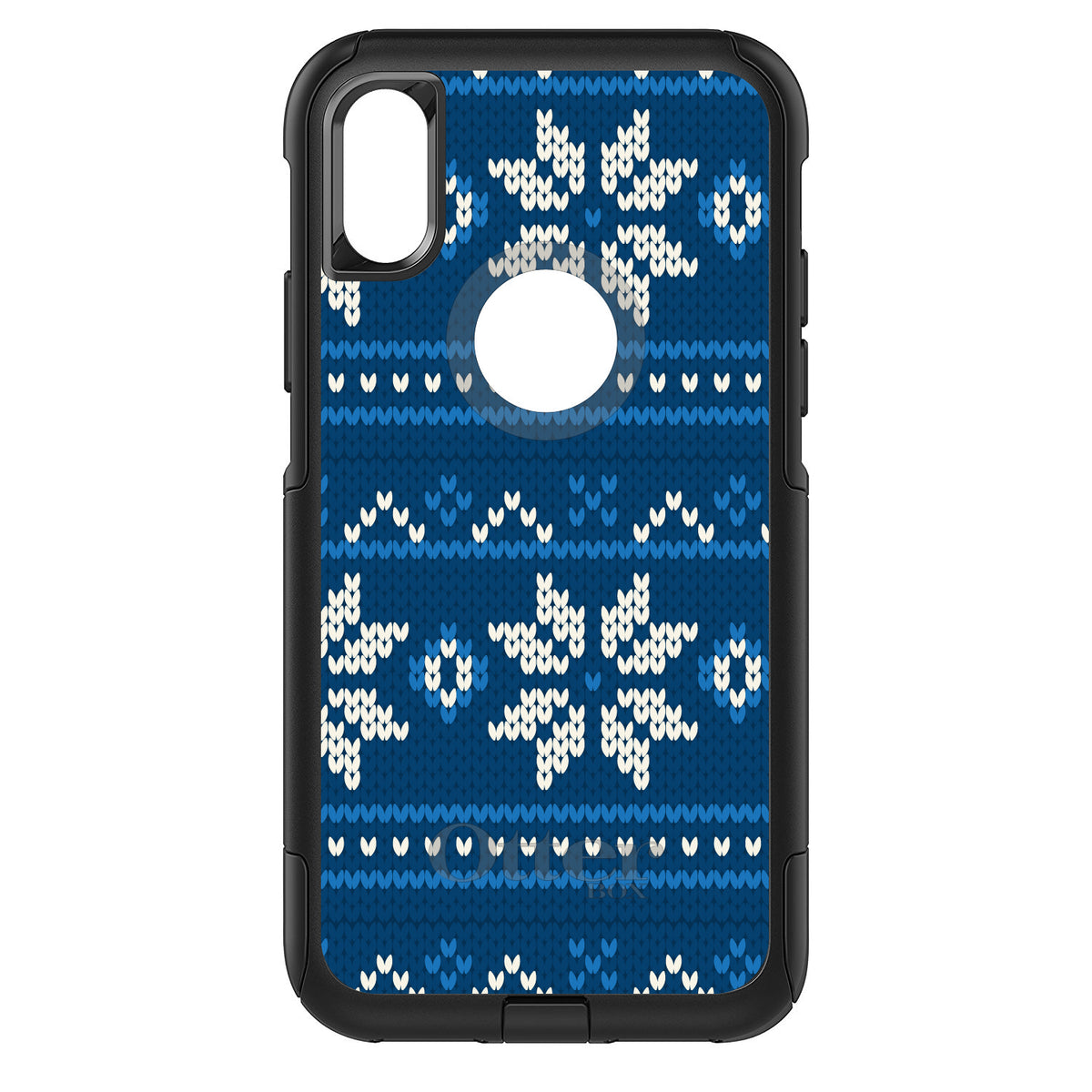 Blue White Ugly Hanukkah Sweater OtterBox Commuter Case for iPhone & Galaxy, view 3