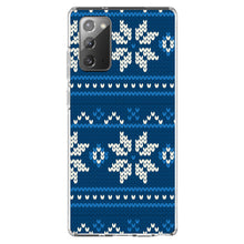 DistinctInk® Clear Shockproof Hybrid Case for Apple iPhone / Samsung Galaxy / Google Pixel - Blue White Ugly Hannukah Sweater