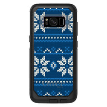 DistinctInk™ OtterBox Commuter Series Case for Apple iPhone or Samsung Galaxy - Blue White Ugly Hannukah Sweater