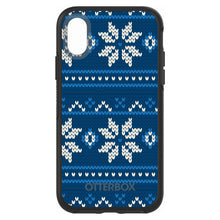 DistinctInk™ OtterBox Symmetry Series Case for Apple iPhone / Samsung Galaxy / Google Pixel - Blue White Ugly Hannukah Sweater