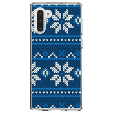 DistinctInk® Clear Shockproof Hybrid Case for Apple iPhone / Samsung Galaxy / Google Pixel - Blue White Ugly Hannukah Sweater