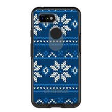 DistinctInk™ OtterBox Symmetry Series Case for Apple iPhone / Samsung Galaxy / Google Pixel - Blue White Ugly Hannukah Sweater