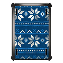 DistinctInk™ OtterBox Defender Series Case for Apple iPad / iPad Pro / iPad Air / iPad Mini - Blue White Ugly Hannukah Sweater