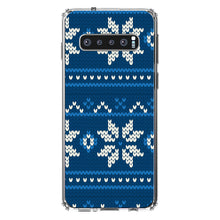 DistinctInk® Clear Shockproof Hybrid Case for Apple iPhone / Samsung Galaxy / Google Pixel - Blue White Ugly Hannukah Sweater