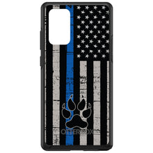 DistinctInk™ OtterBox Symmetry Series Case for Apple iPhone / Samsung Galaxy / Google Pixel - Thin Blue Line US Flag K9 Dog Paw