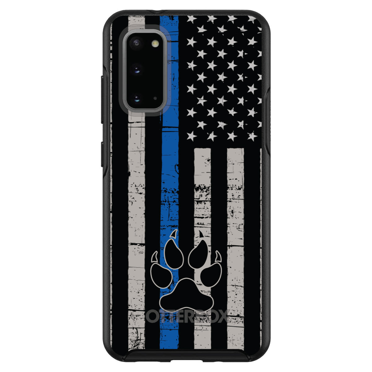 Thin Blue Line US Flag K9 Dog Paw OtterBox Symmetry Case for iPhone & Galaxy, view 5