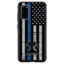 DistinctInk™ OtterBox Symmetry Series Case for Apple iPhone / Samsung Galaxy / Google Pixel - Thin Blue Line US Flag K9 Dog Paw