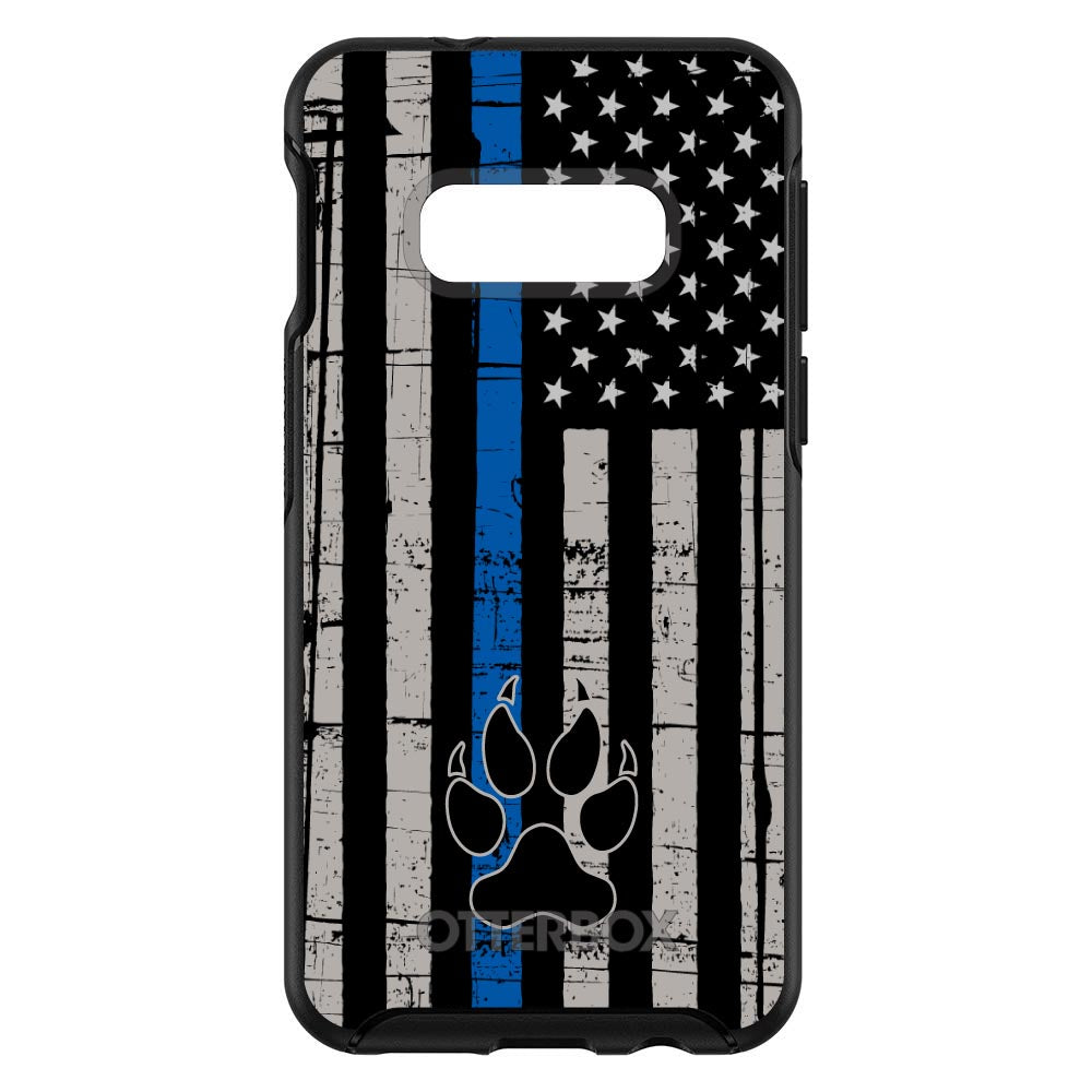 Thin Blue Line US Flag K9 Dog Paw OtterBox Symmetry Case for iPhone & Galaxy, view 7