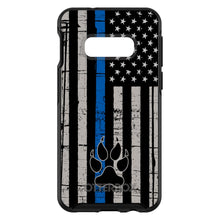 DistinctInk™ OtterBox Symmetry Series Case for Apple iPhone / Samsung Galaxy / Google Pixel - Thin Blue Line US Flag K9 Dog Paw