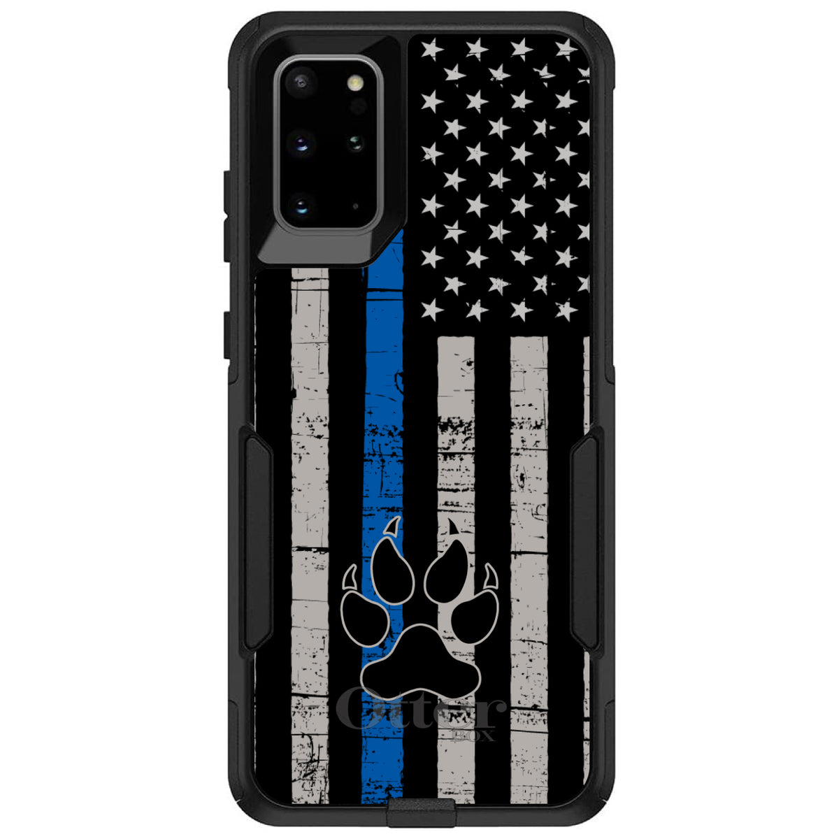 Thin Blue Line US Flag K9 Dog Paw OtterBox Commuter Case for iPhone & Galaxy, view 6