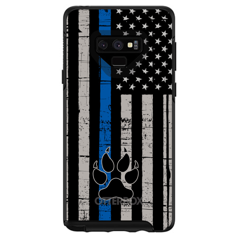 Thin Blue Line US Flag K9 Dog Paw OtterBox Symmetry Case for iPhone & Galaxy, view 12