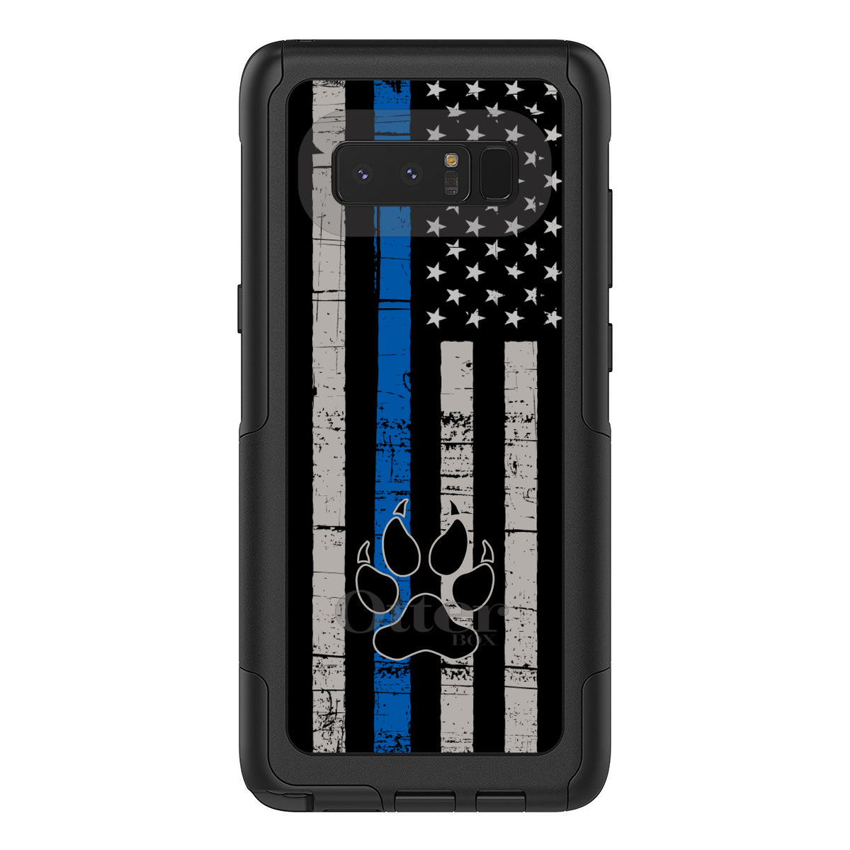 Thin Blue Line US Flag K9 Dog Paw OtterBox Commuter Case for iPhone & Galaxy, view 16