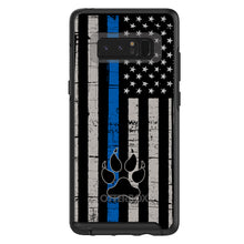 DistinctInk™ OtterBox Symmetry Series Case for Apple iPhone / Samsung Galaxy / Google Pixel - Thin Blue Line US Flag K9 Dog Paw