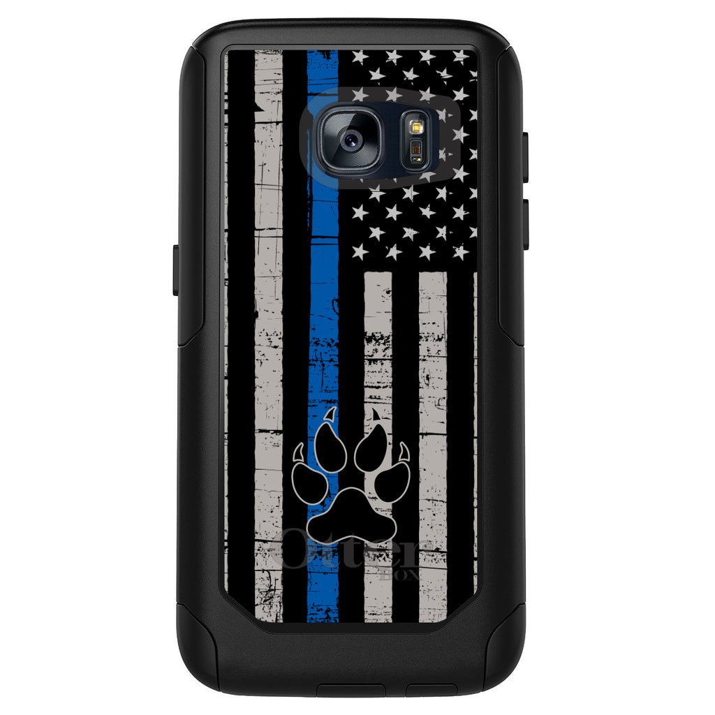 Thin Blue Line US Flag K9 Dog Paw OtterBox Commuter Case for iPhone & Galaxy, view 11