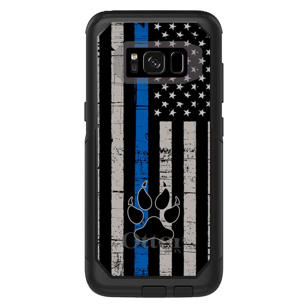 Thin Blue Line US Flag K9 Dog Paw OtterBox Commuter Case for iPhone & Galaxy, view 10