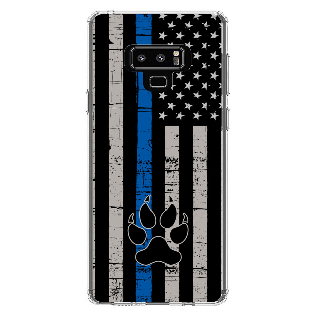 Thin Blue Line US Flag K9 Dog Paw Clear Shockproof iPhone Case, view 11