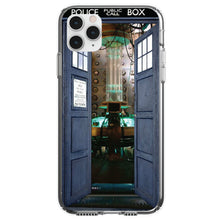 DistinctInk® Clear Shockproof Hybrid Case for Apple iPhone / Samsung Galaxy / Google Pixel - Open TARDIS - It's Bigger on the Inside