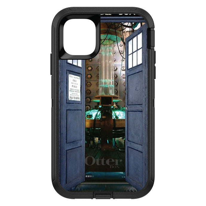 DistinctInk™ OtterBox Defender Series Case for Apple iPhone / Samsung Galaxy / Google Pixel - Open TARDIS - It's Bigger on the Inside
