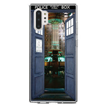 DistinctInk® Clear Shockproof Hybrid Case for Apple iPhone / Samsung Galaxy / Google Pixel - Open TARDIS - It's Bigger on the Inside
