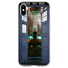 DistinctInk® Clear Shockproof Hybrid Case for Apple iPhone / Samsung Galaxy / Google Pixel - Open TARDIS - It's Bigger on the Inside