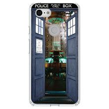 DistinctInk® Clear Shockproof Hybrid Case for Apple iPhone / Samsung Galaxy / Google Pixel - Open TARDIS - It's Bigger on the Inside