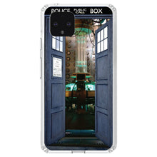 DistinctInk® Clear Shockproof Hybrid Case for Apple iPhone / Samsung Galaxy / Google Pixel - Open TARDIS - It's Bigger on the Inside