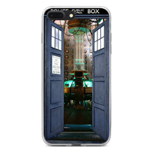 DistinctInk® Clear Shockproof Hybrid Case for Apple iPhone / Samsung Galaxy / Google Pixel - Open TARDIS - It's Bigger on the Inside