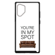 DistinctInk™ OtterBox Symmetry Series Case for Apple iPhone / Samsung Galaxy / Google Pixel - Brown Couch "You're in My Spot"