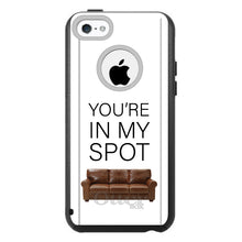 DistinctInk™ OtterBox Commuter Series Case for Apple iPhone or Samsung Galaxy - Brown Couch "You're in My Spot"