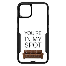 DistinctInk OtterBox Commuter Series Case for Apple iPhone or Samsung Galaxy - Brown Couch "You're in My Spot"