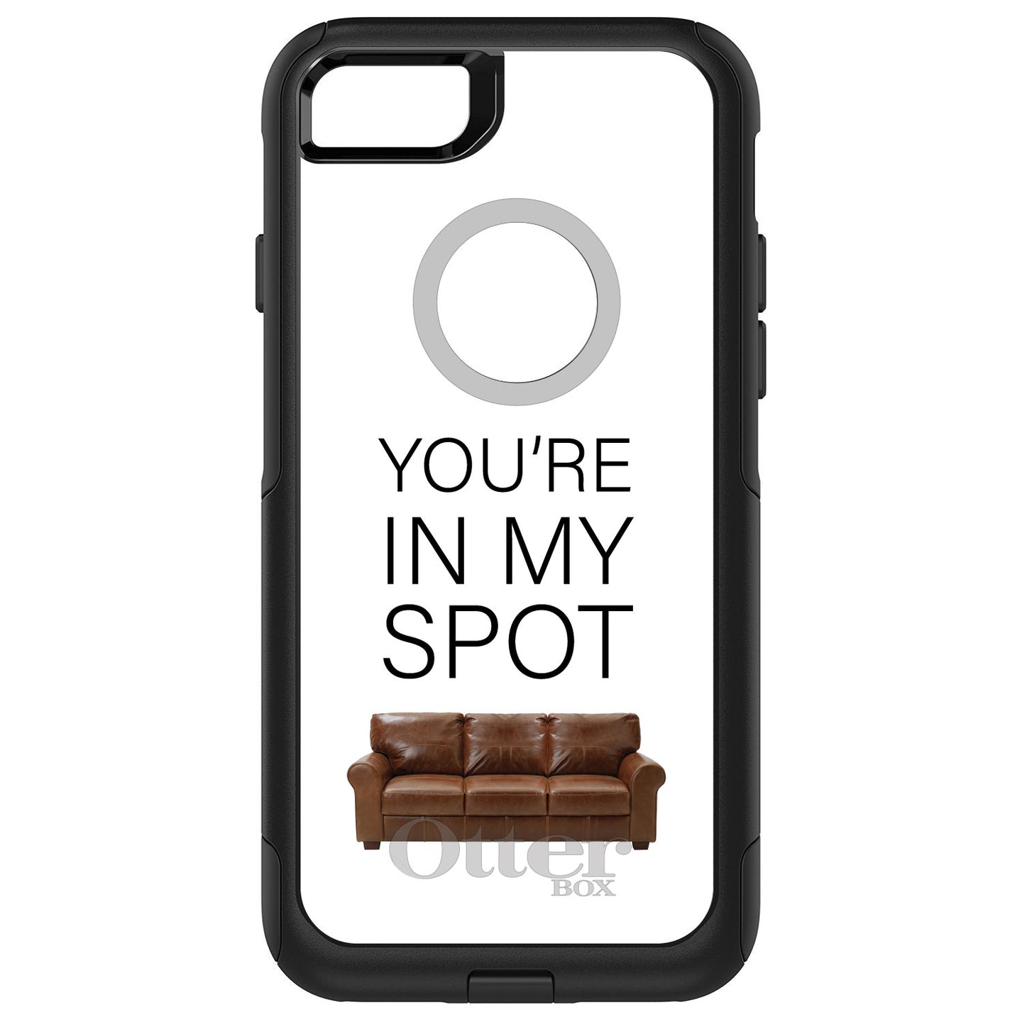 DistinctInk OtterBox Commuter Series Case for Apple iPhone or Samsung Galaxy - Brown Couch 