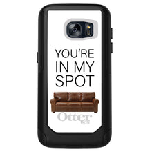 DistinctInk OtterBox Commuter Series Case for Apple iPhone or Samsung Galaxy - Brown Couch "You're in My Spot"