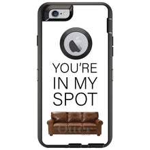 DistinctInk™ OtterBox Defender Series Case for Apple iPhone / Samsung Galaxy / Google Pixel - Brown Couch "You're in My Spot"